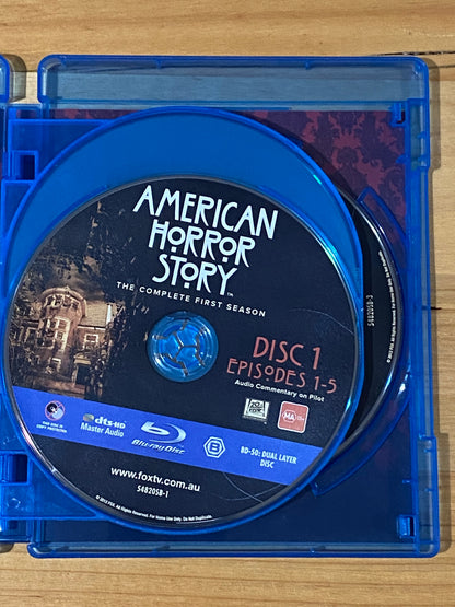 American Horror Story The Complete First Season Blu-Ray 3-Disc Set Region B VGC