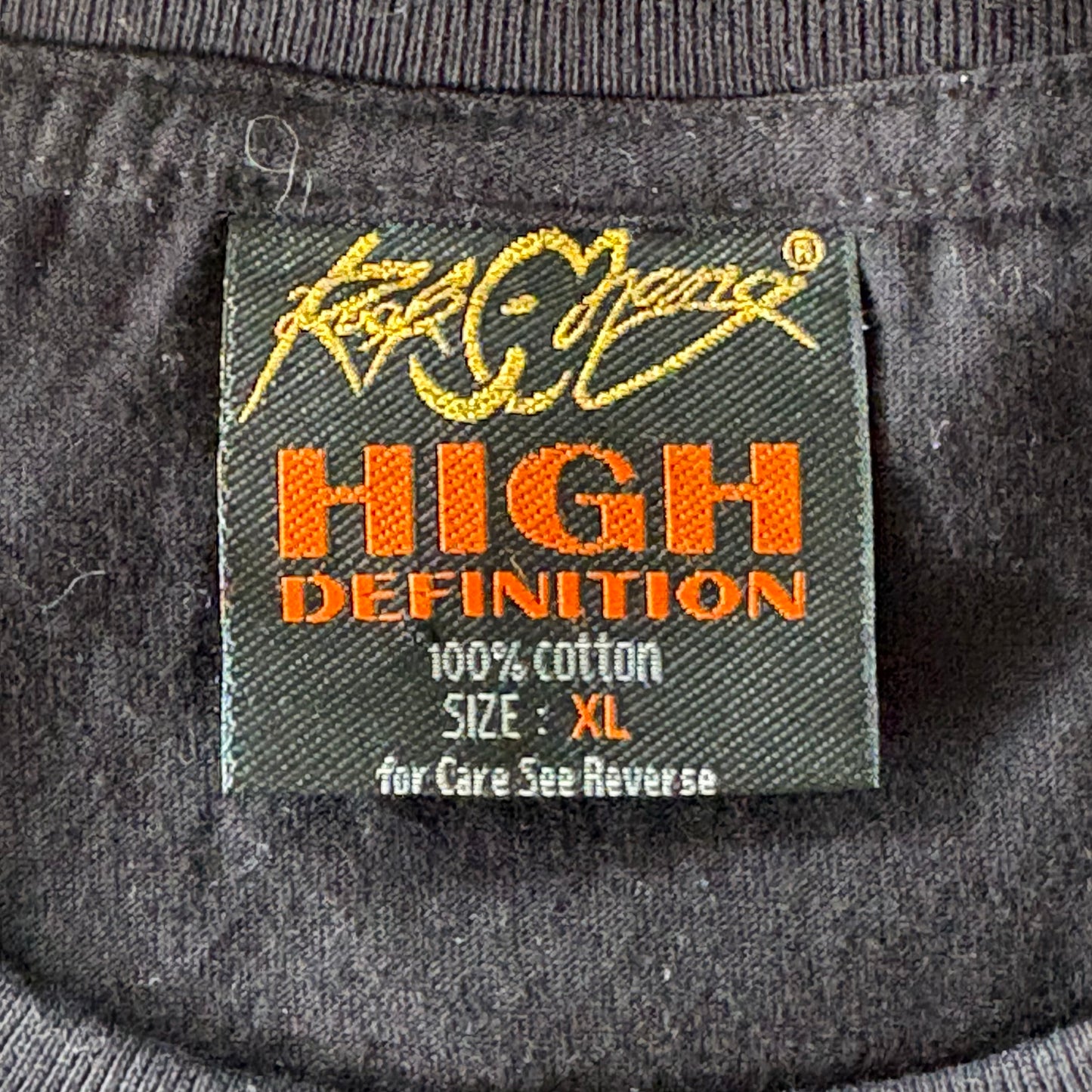 Rock Chang High Definition Wolf T-Shirt Black Short Sleeve Size Extra Large