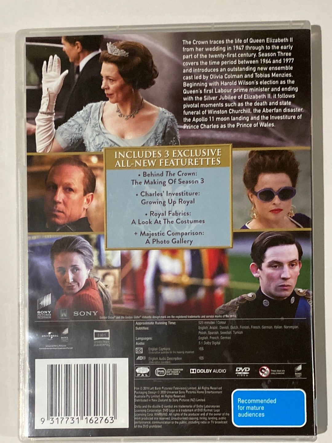 The Crown The Compete Third Season DVD 4-Disc Set VGC