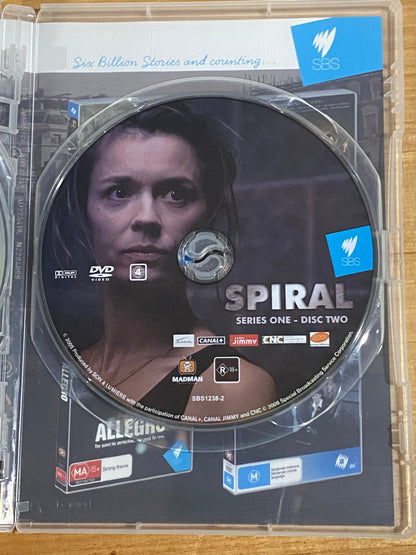 Spiral Series 1 DVD French Police Drama 2-Disc Set PAL 4 VGC