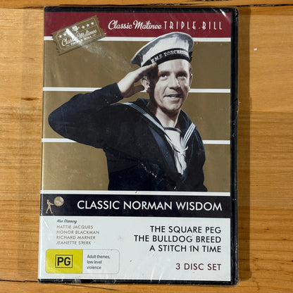 Norman Wisdom Triple Bill DVD Classic British Comedy PAL 4 New Sealed