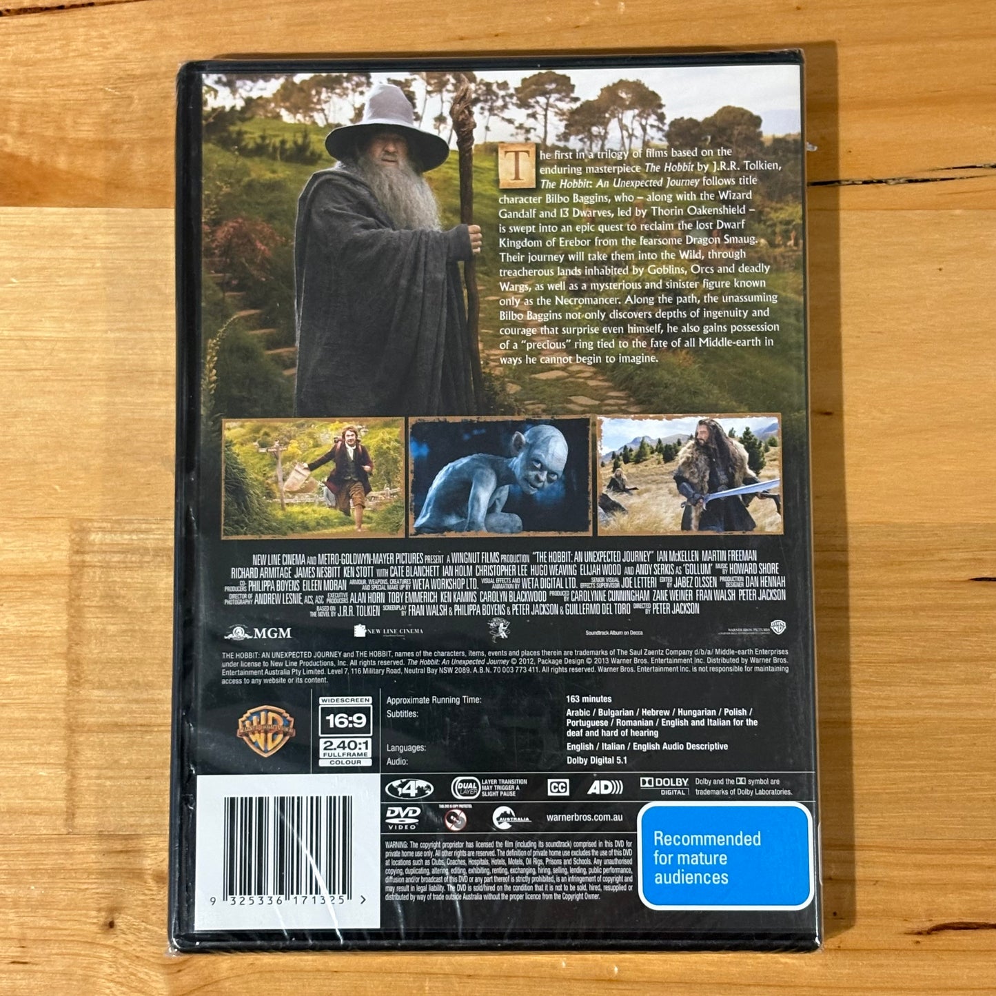 The Hobbit An Unexpected Journey DVD PAL 4 New Sealed