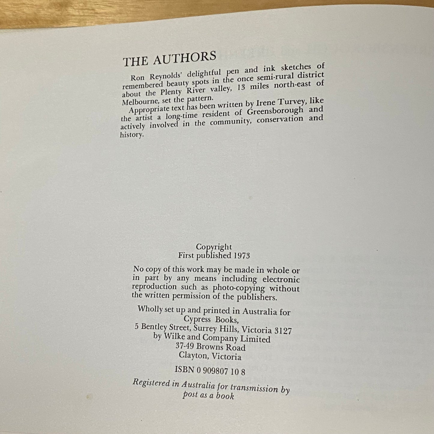 Greensborough and Greenhills Sketchbook Turvey Reynolds Signed Hardcover 1973 GD