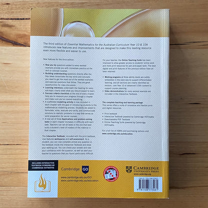 Cambridge Essential Mathematics 10 and 10a 3rd Edition Paperback GD