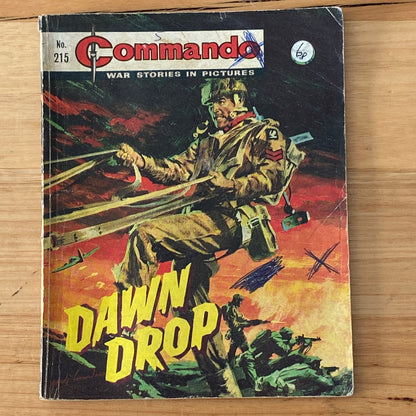 Commando War Comic #215 Dawn Drop 1966