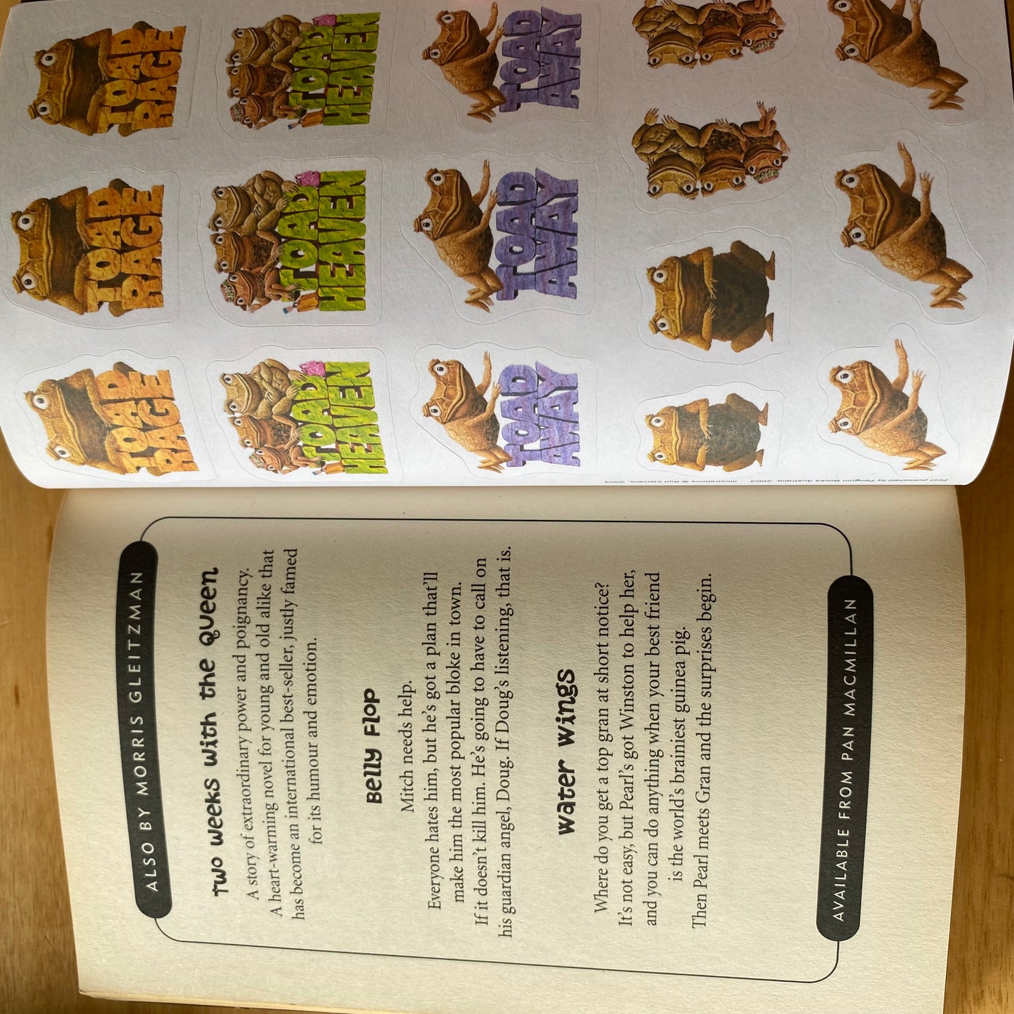 Morris Gleitzman Toad Rage, Toad Heaven & Toad Away Paperback GD