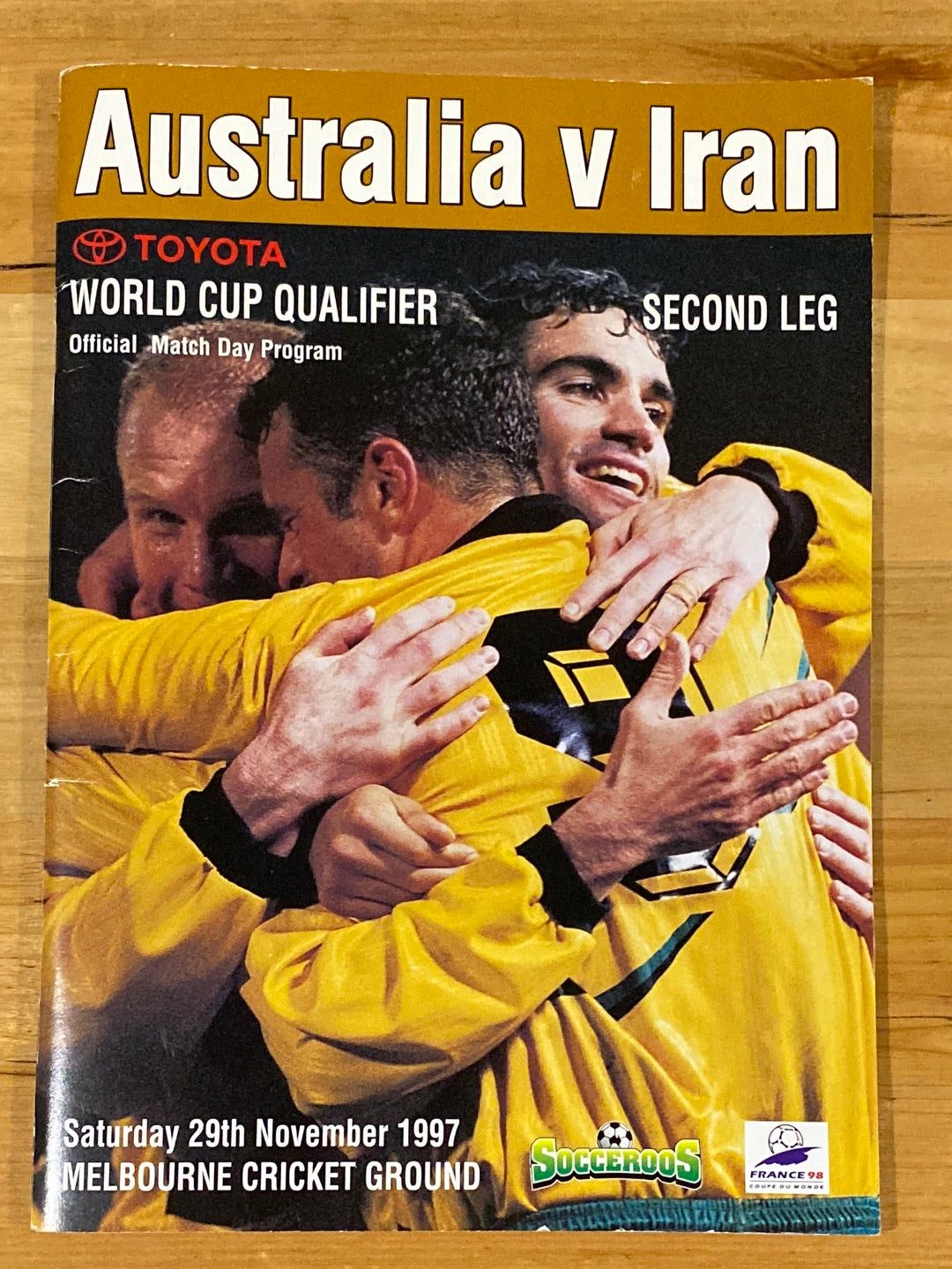 Australia vs Iran 1997 World Cup Qualifier Official Match Day Program Good Condition