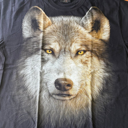 Rock Chang High Definition Wolf T-Shirt Black Short Sleeve Size Extra Large