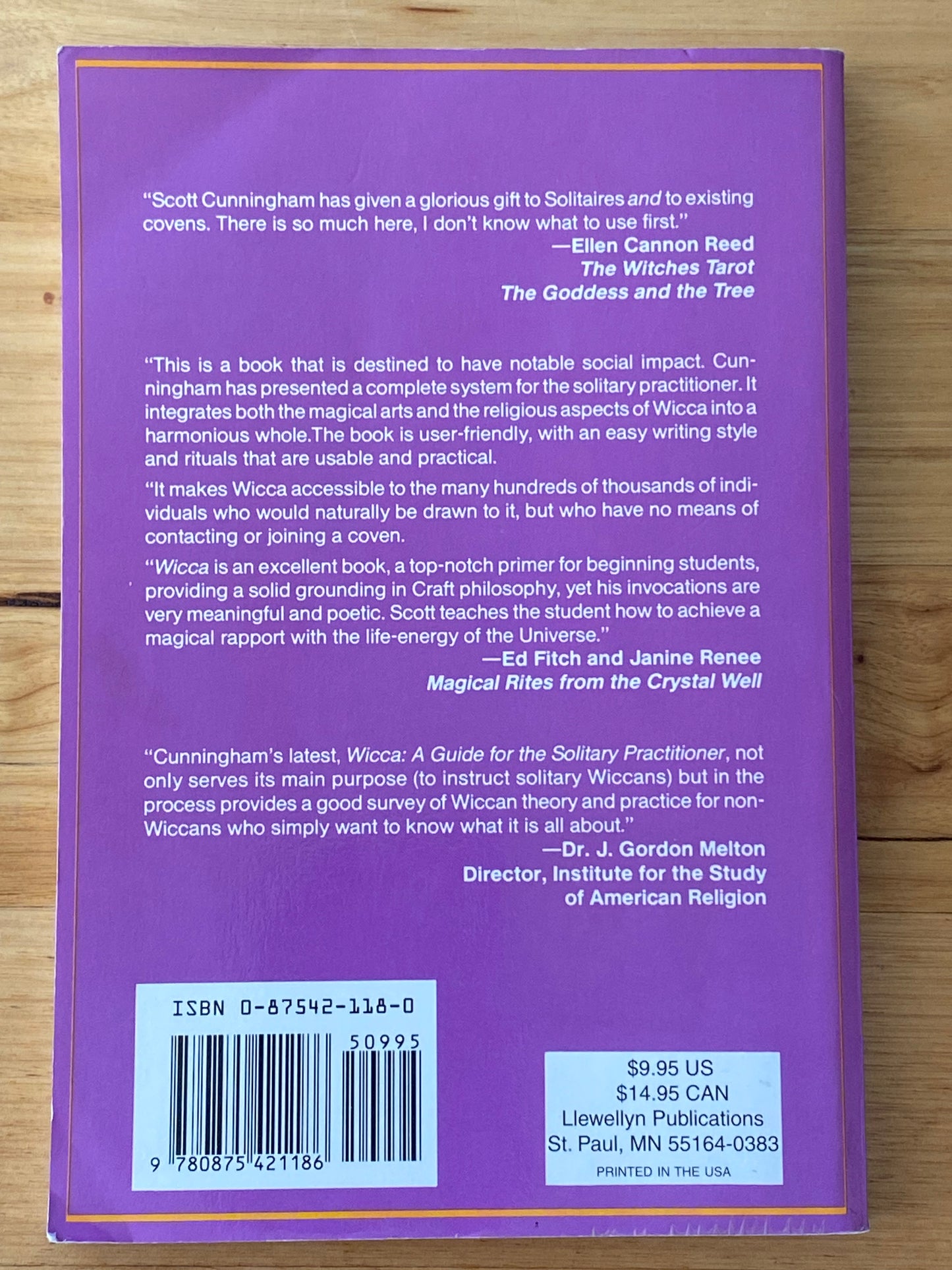 Wicca A Guide For The Solitary Practitioner by Scott Cunningham Paperback 1999 GD