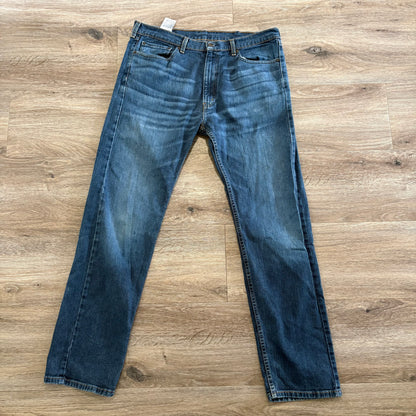 Levi's 505 Mens W 38 L 34 Denim Light Wash Blue Jeans PC9-00505-1528