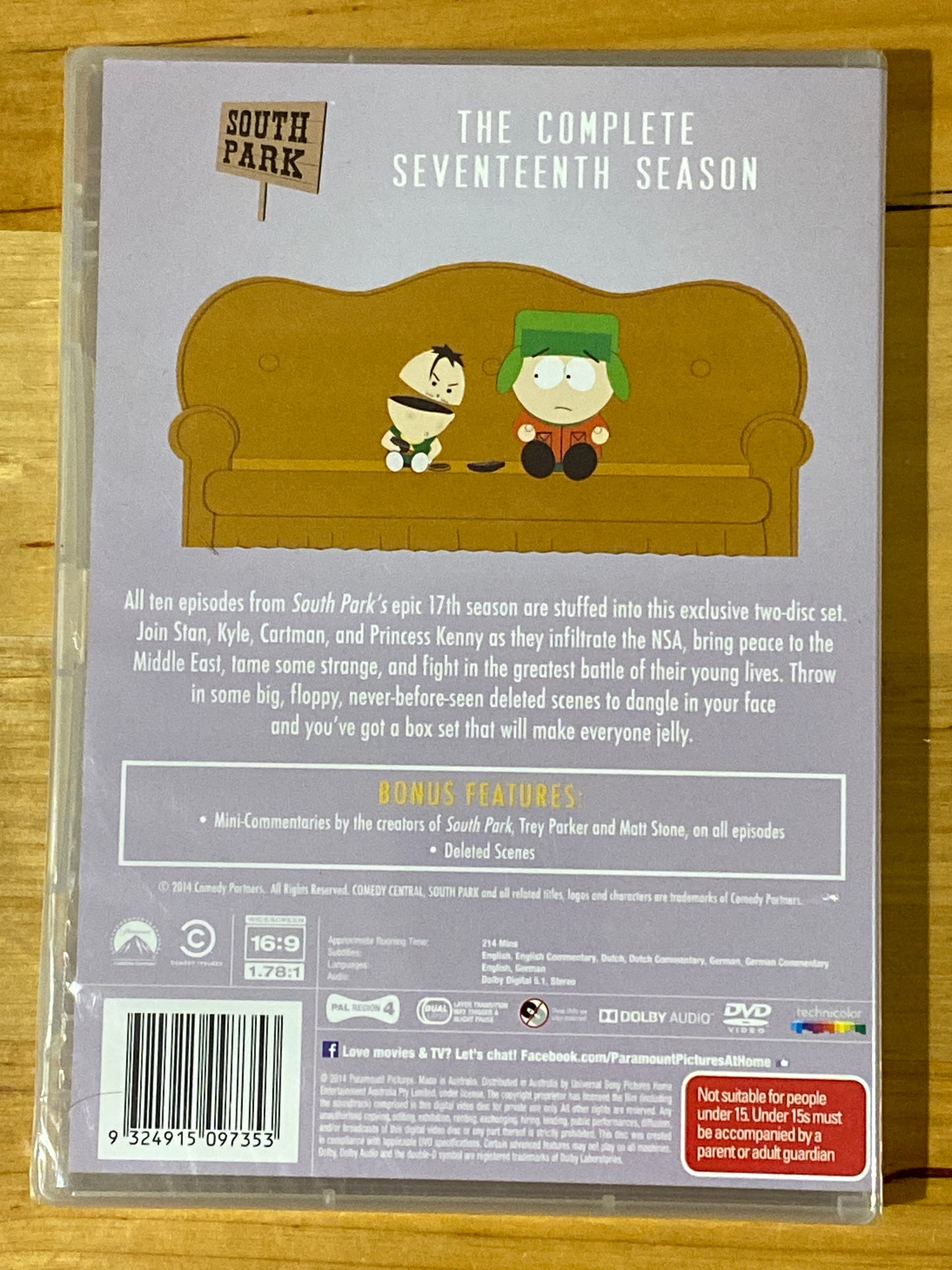 South Park Complete 17th and 18th Season DVD PAL 4 New Sealed