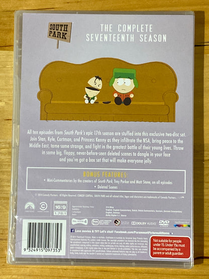 South Park Complete 17th and 18th Season DVD PAL 4 New Sealed