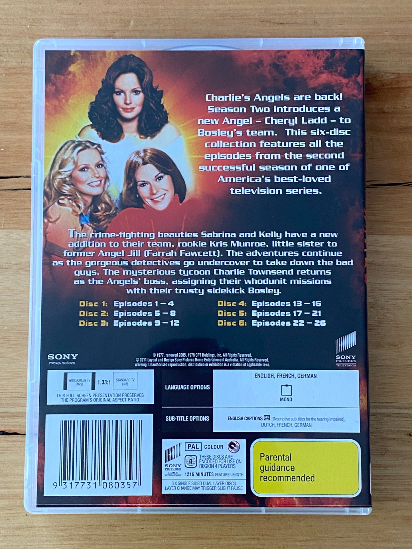 Charlie's Angels Complete Set DVD Seasons 1-5 PAL 4 VGC