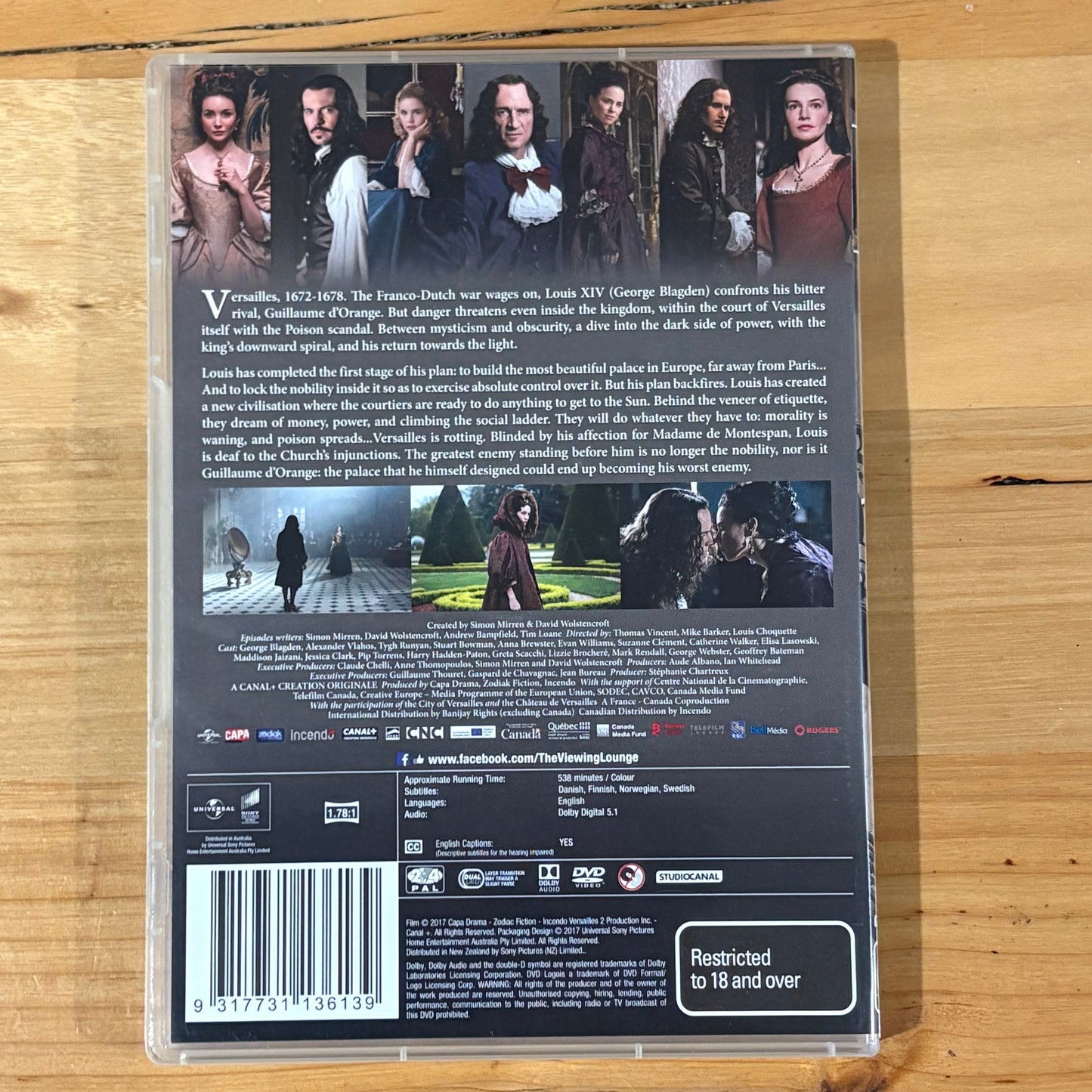 Versailles Season 1-3 DVD Complete Set StudioCanal Historical Drama PAL 2,4 VGC