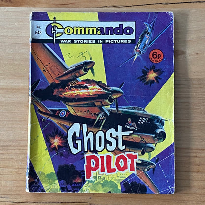 Commando War Comic #643 Ghost Pilot 1972