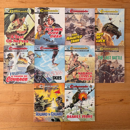Commando War Comics x 10 Bundle All Published 1986 & 1987 DC Thomson GD
