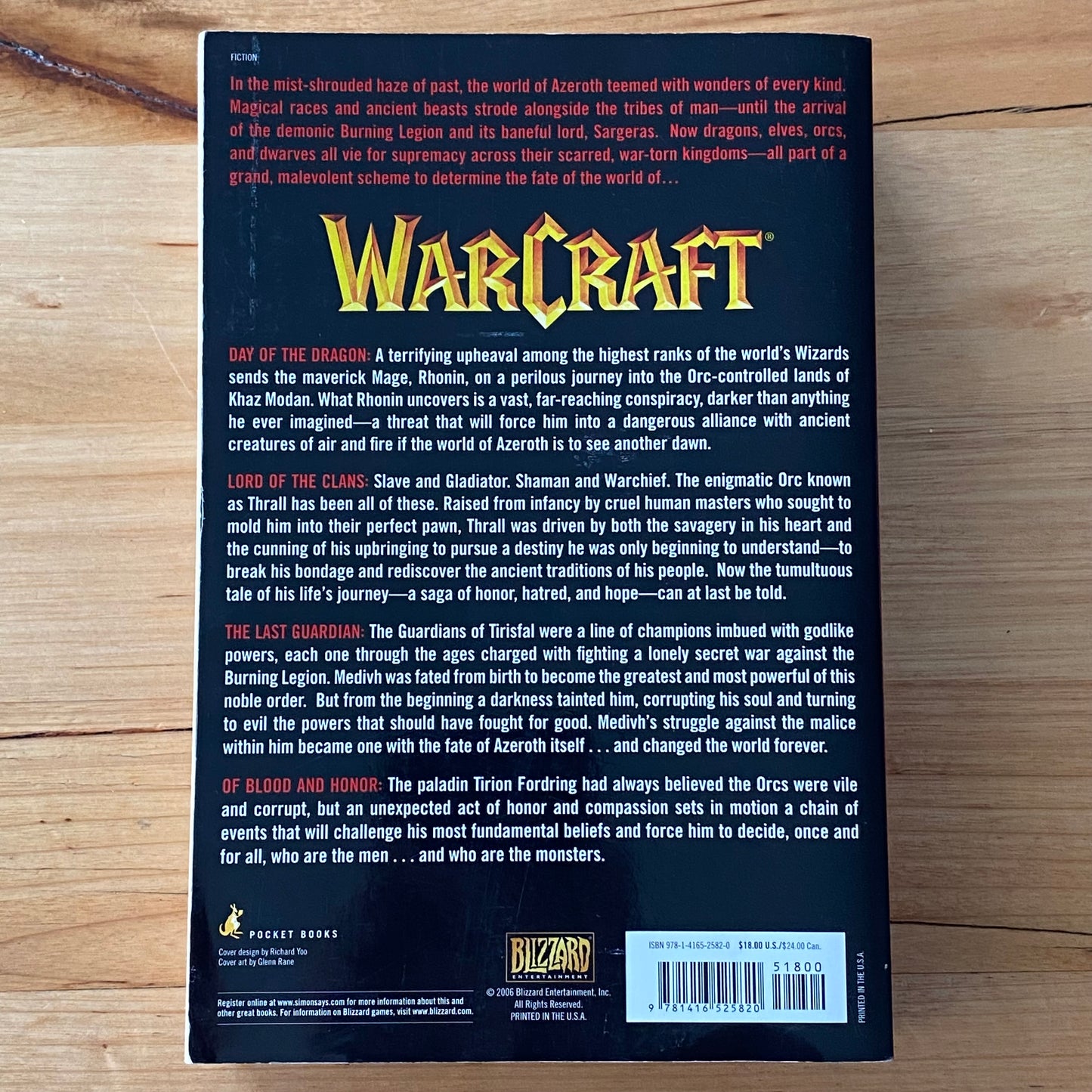 Warcraft Archive 4 Original Stories Paperback Azeroth 2006 GD