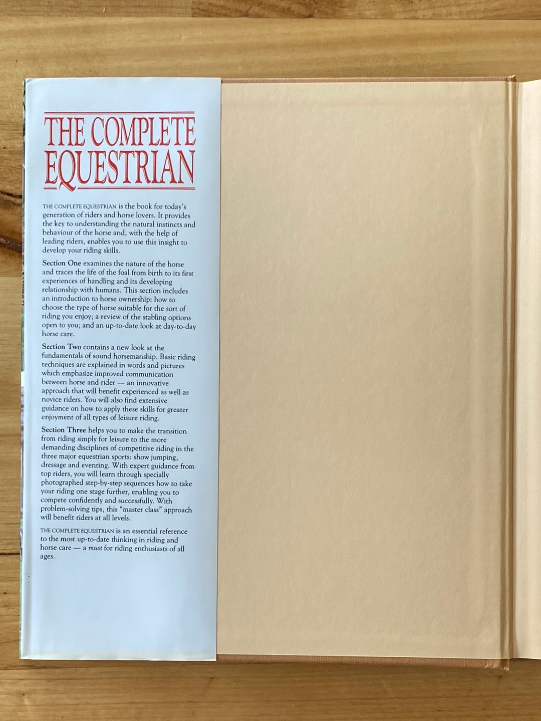 The Complete Equestrian 1990 Guide To Improving Your Riding Skills, VGC