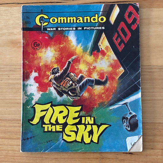 Commando War Comic #685 Fire In The Sky 1972