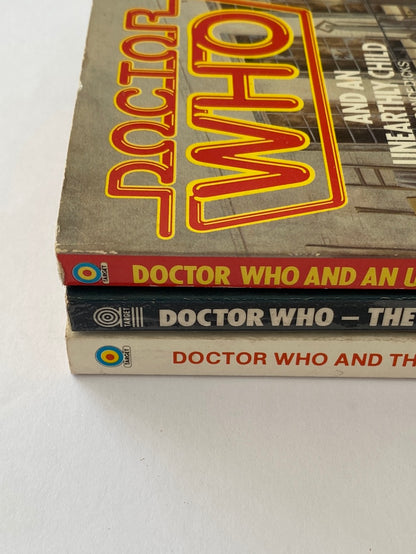 Doctor Who First Doctor 3 Paperbacks Target Books 1980s VGC