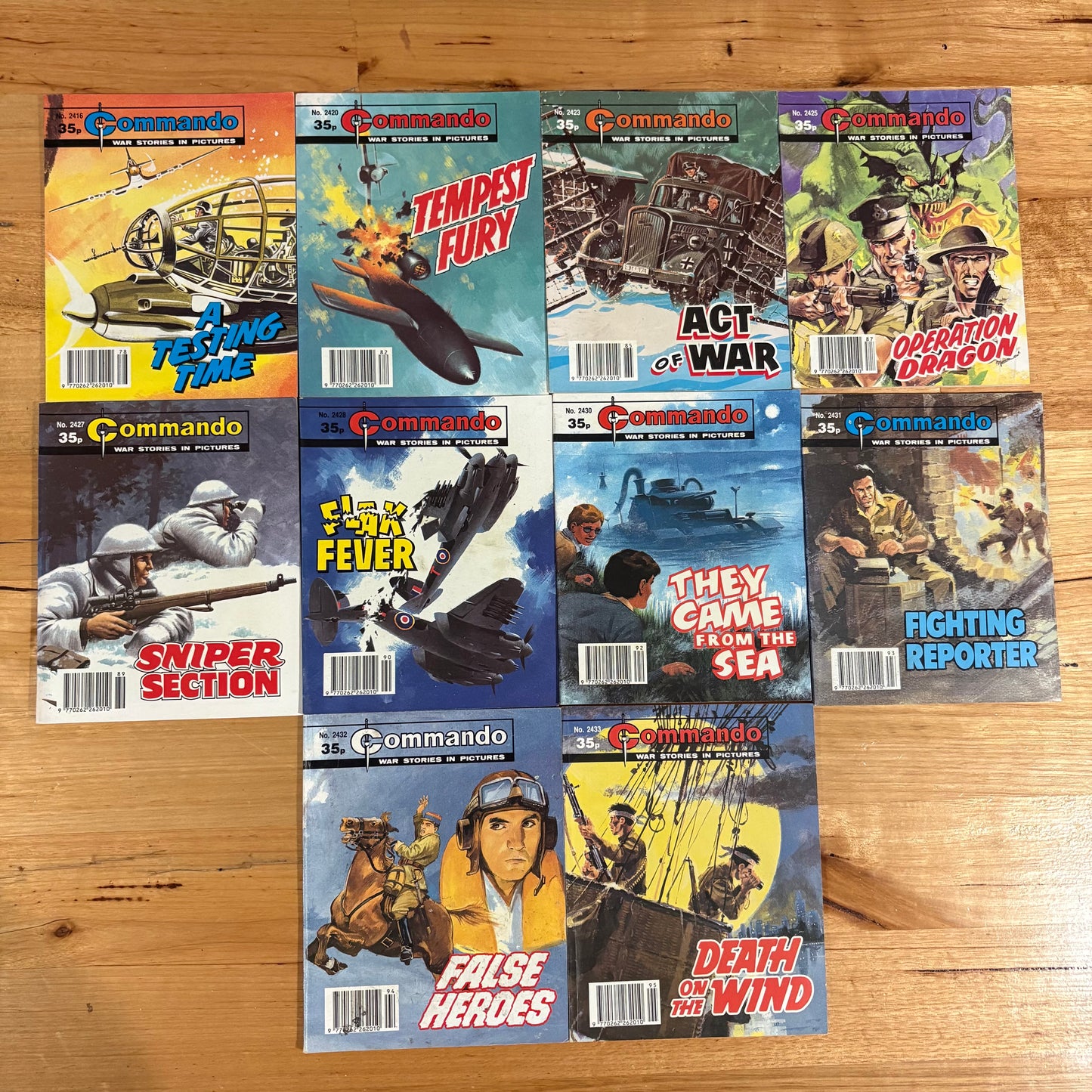 Commando War Comics x 10 Bundle Printed 1990 DC Thomson VGC 042