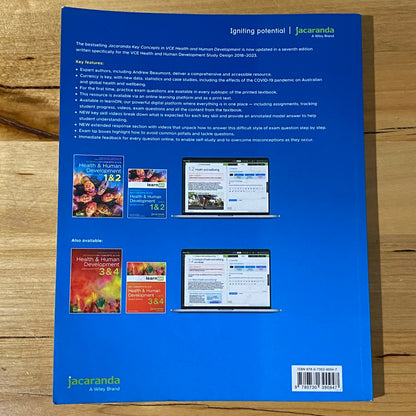 Health & Human Development 7th Edition Units 1 & 2 Jacaranda Paperback 2023 GD