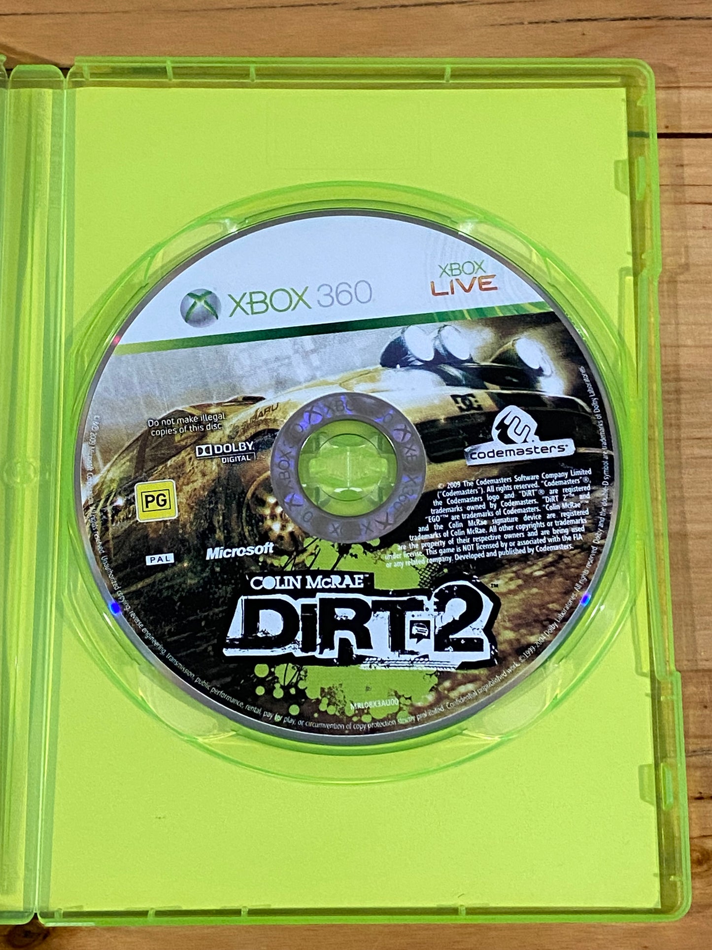 Colin McRae Dirt 2 Xbox 360 With Manual and Map VGC