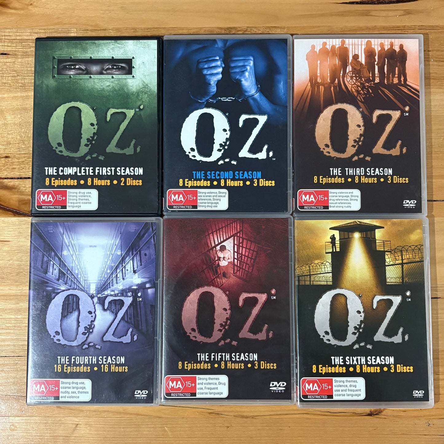 Oz Seasons 1-6 DVD Complete Set PAL 4 VGC