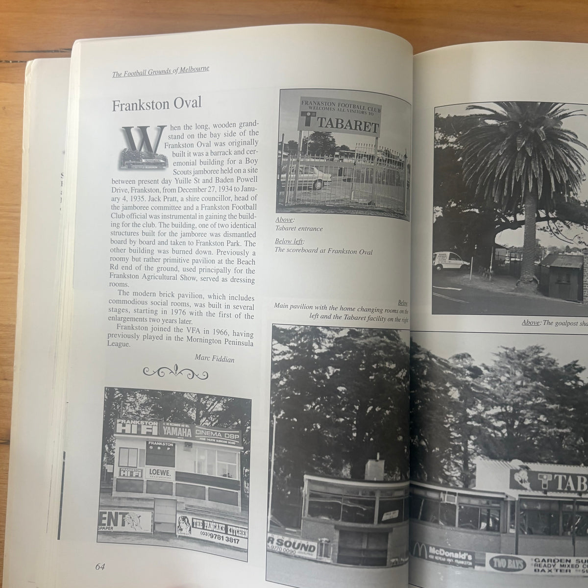 Football Grounds of Melbourne by Santo Caruso Illustrated Paperback 2002 GD