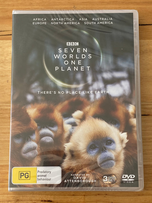 Seven Worlds One Planet DVD BBC Nature Documentary 3-Disc PAL 2,4 New Sealed