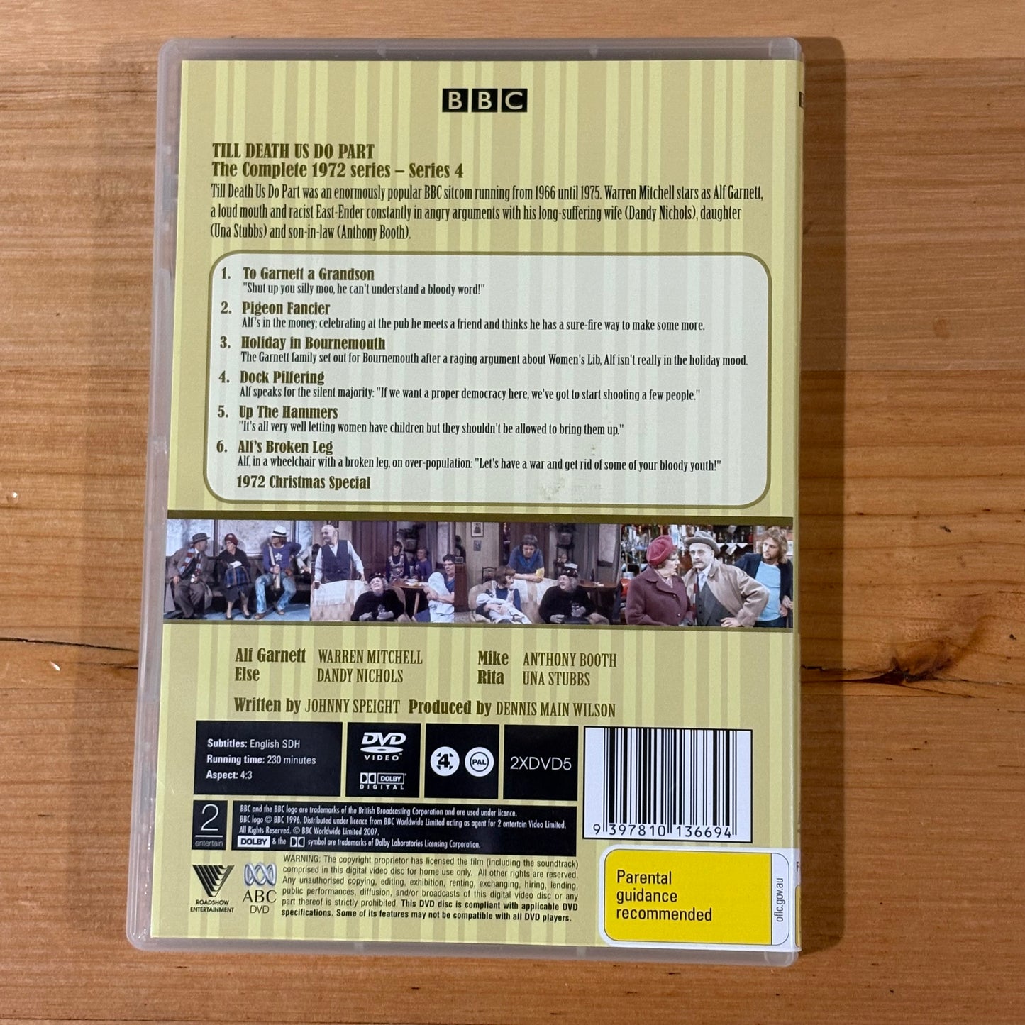 Till Death Us Do Part Complete 1972 and 1974 DVD Box-Set 4-Disc PAL 4 VGC