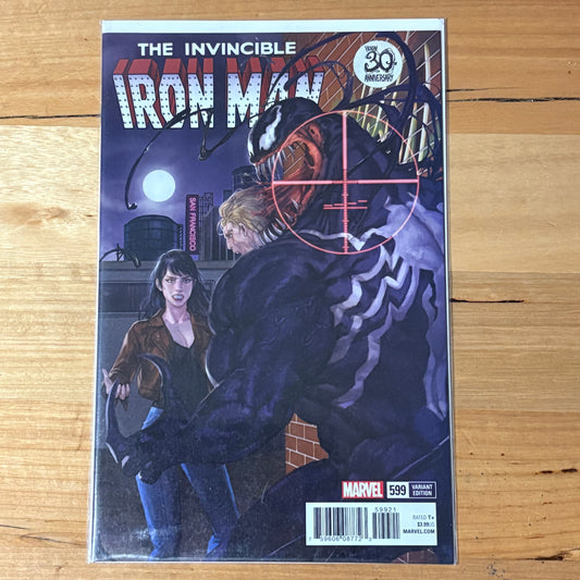 Invincible Iron Man (2017) #599 Akcho Venom 30th Anniversary Variant