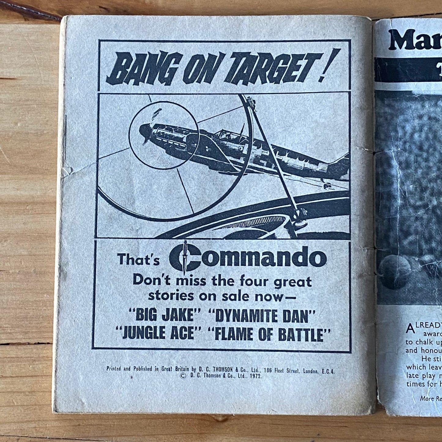 Commando War Comic #635 Jungle Ace 1972
