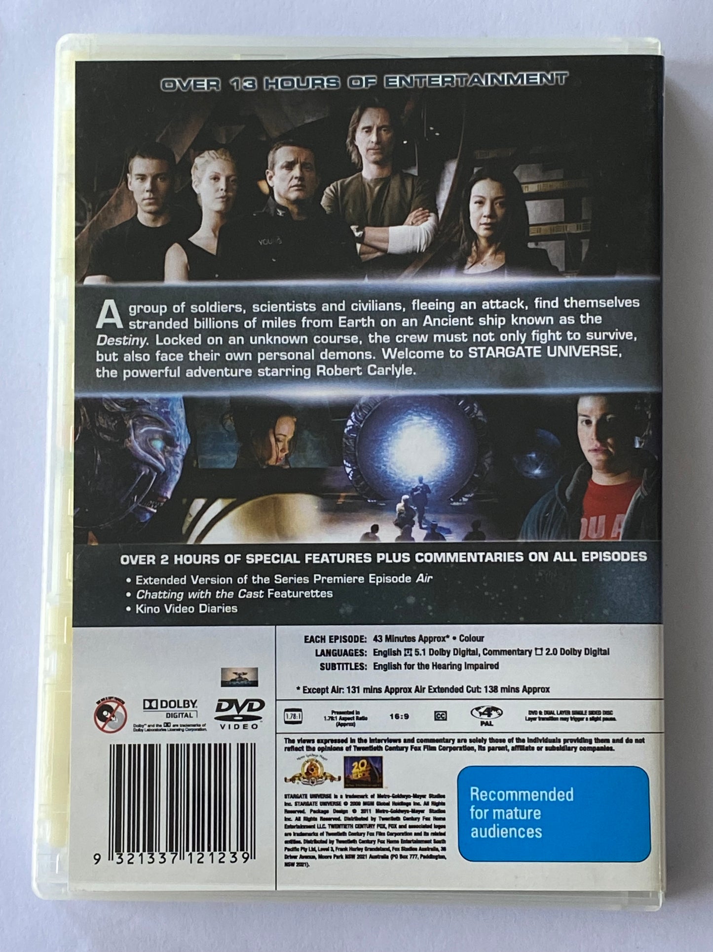 Stargate SG:U Extended Pilot & Complete First Season DVD PAL 4 VGC