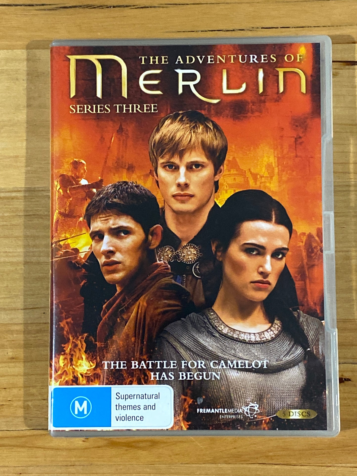 The Adventures Of Merlin Series 3 DVD Drama 5-Disc Set PAL 4 VGC