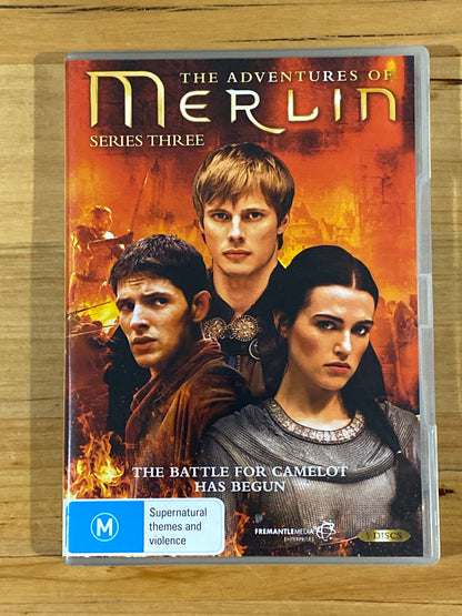 The Adventures Of Merlin Series 1 and 3 DVD British Magical Drama 4-Disc Set PAL 4 VGC