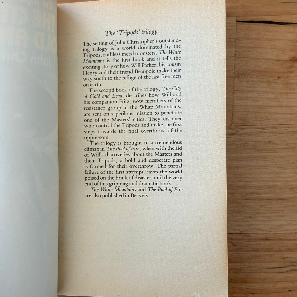 The City Of Gold And Lead by John Christopher Paperback 1981 GD