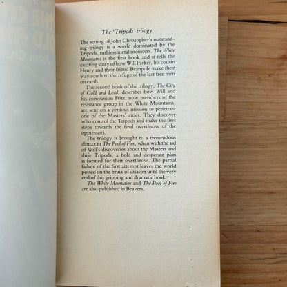 The City Of Gold And Lead by John Christopher Paperback 1981 GD