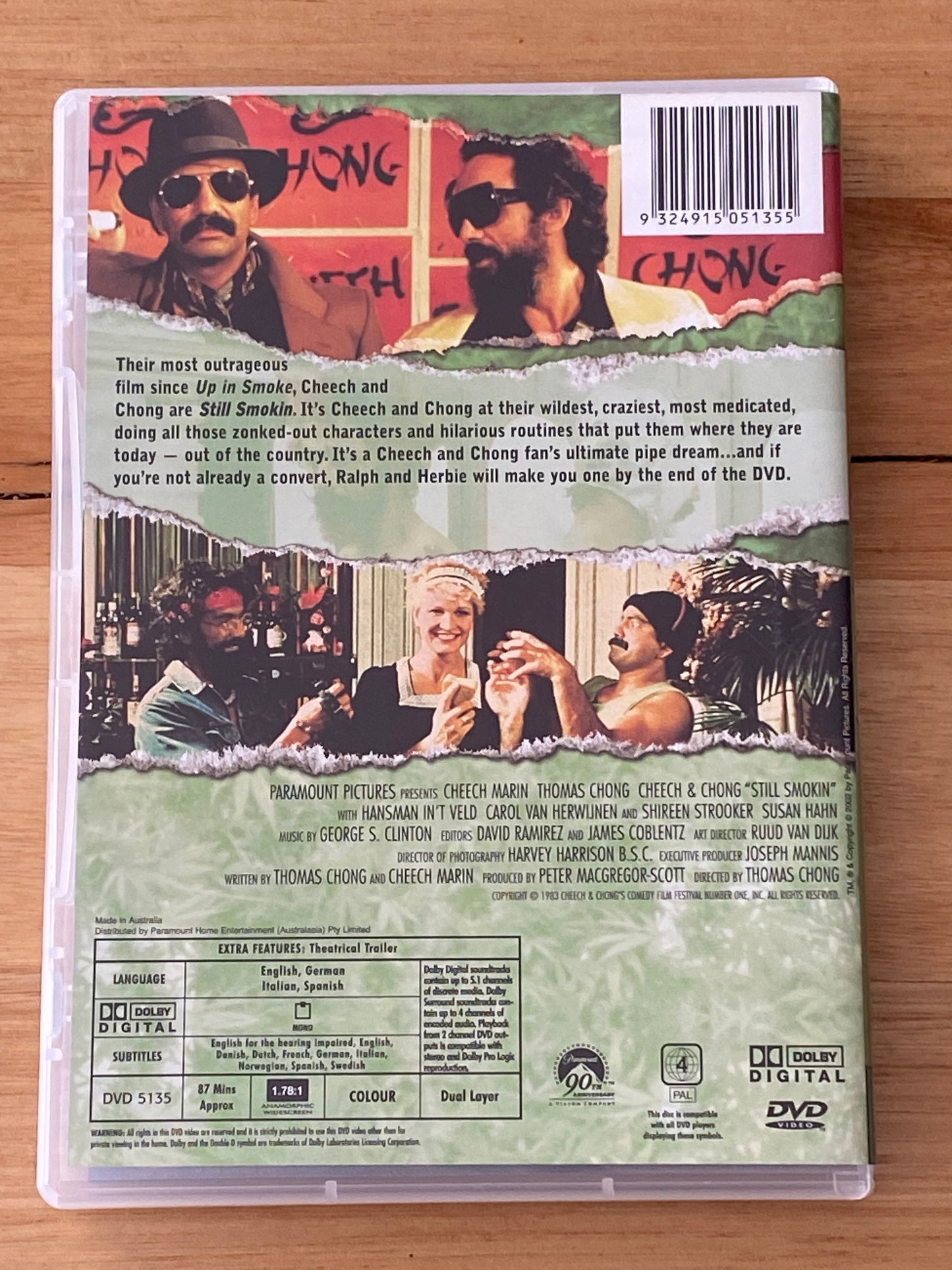 Cheech and Chong Still Smokin DVD PAL 4 VGC