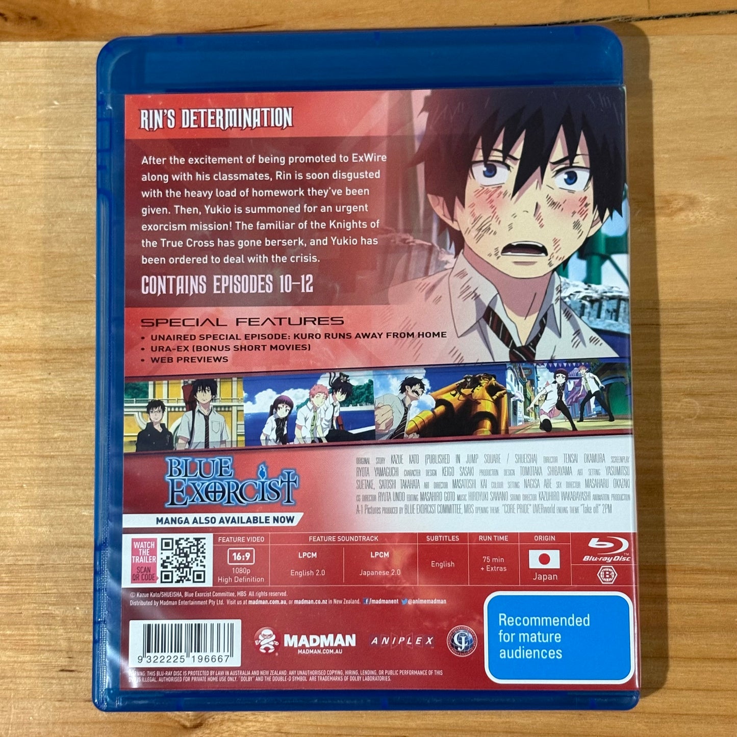 Blue Exorcist Collector's Edition Boxset Blu-Ray Anime Reg B VGC