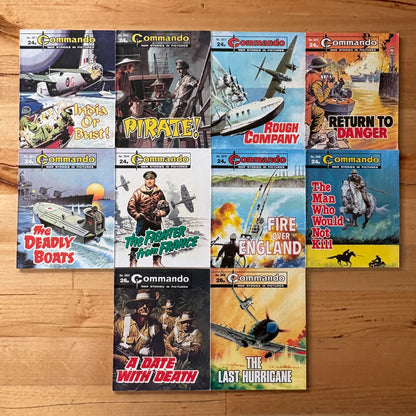 Commando War Comics x 10 Bundle All Published 1986 DC Thomson GD