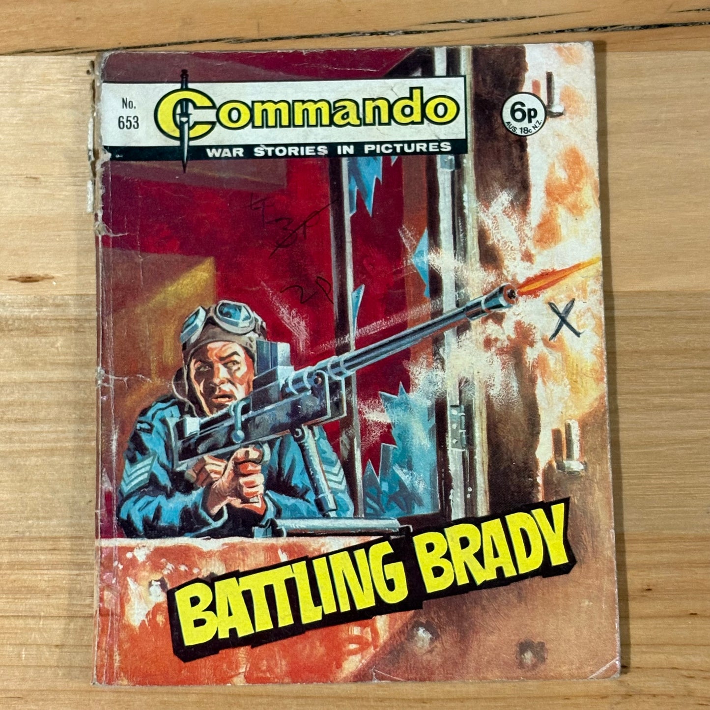 Commando War Comic #653 Battling Brady 1972