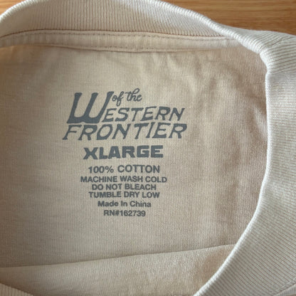 Western Frontier Tiger T-Shirt Cream Short Sleeve Size Extra Large