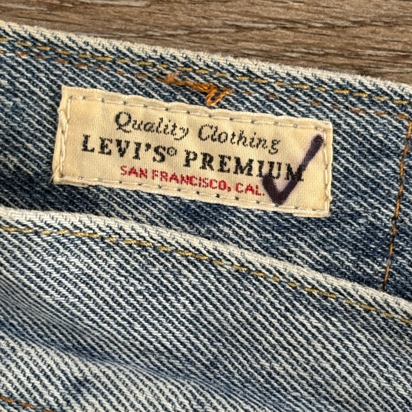 Levis 512 Jeans Straight Leg Size 36L Men's Blue Denim