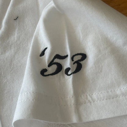 Men’s Playboy Short Sleeve White Graphic Logo Tee Shirt Size XL