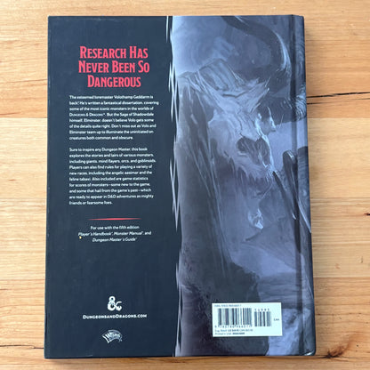 Volo's Guide To Monsters Dungeons & Dragons Hardcover 2016 GD