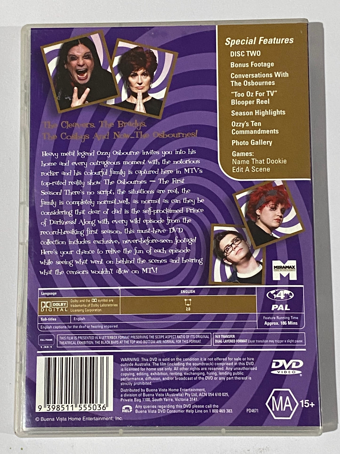 The Osbornes The First Season DVD 2-Disc Set PAL 4 VGC