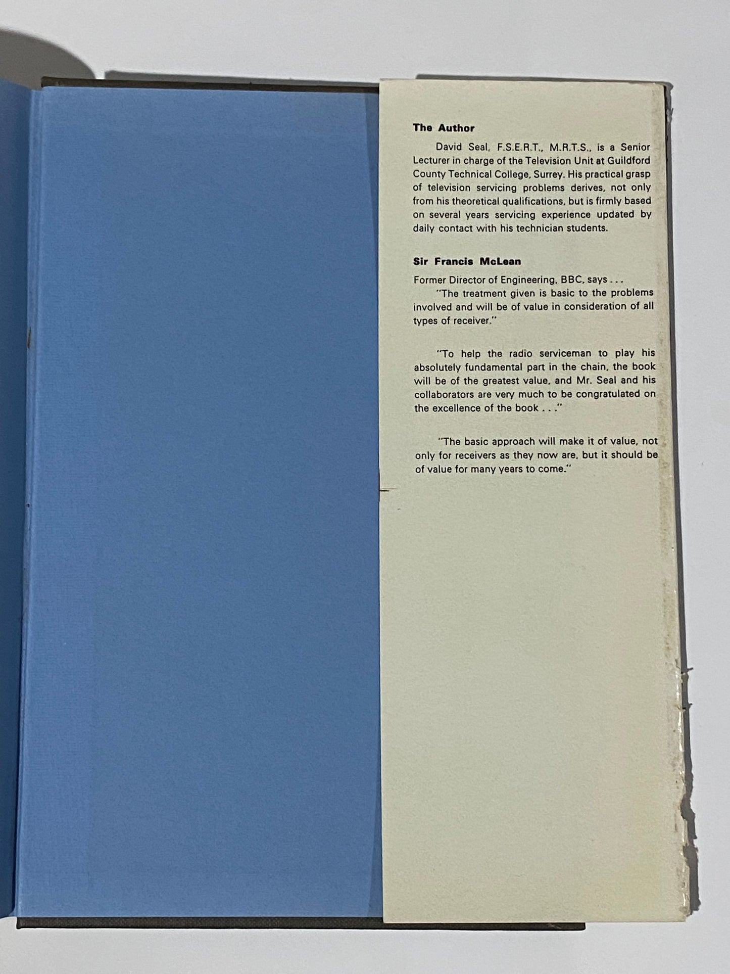 The Mazda Book Of PAL Receiver Servicing by D.J. Seal Hardcover 1971 GD