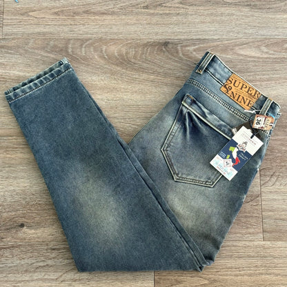 Super Nine Mens W 36 L 27 Denim Blue Jeans NWT