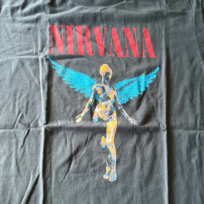 Nirvana In Utero T-Shirt Black Short Sleeve Size Large